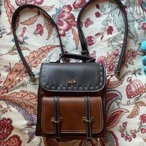 Think Olives faux leather bumblebee packpack